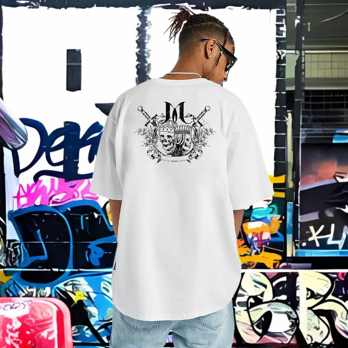 Designer Fashion T-Shirts skull Tshirts 100% Cotton 230g Street Wear Popular Custom Cartoon Breathable Soft Couples T Shirts