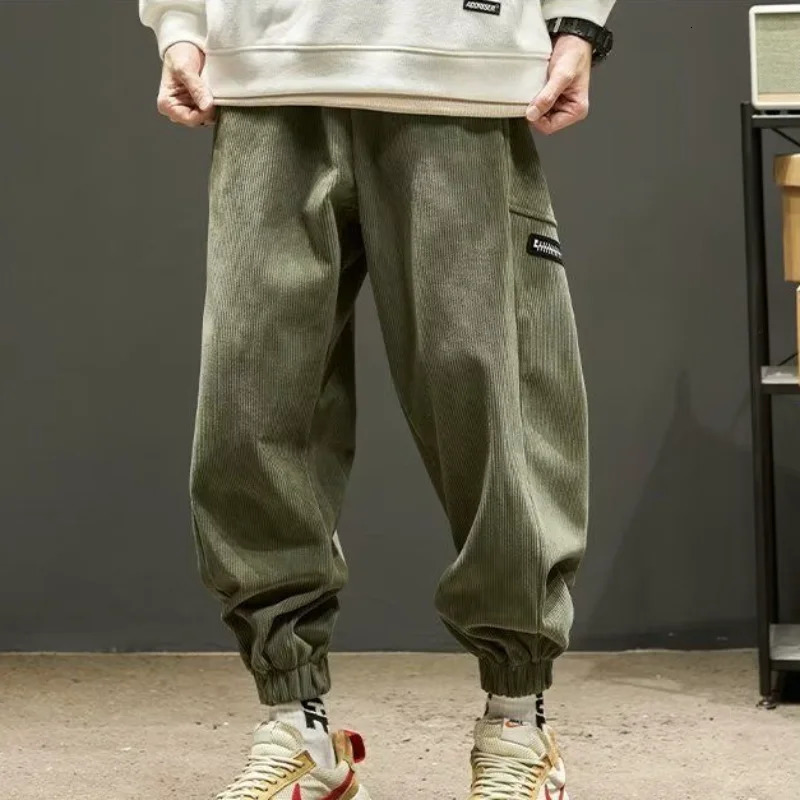 Emo Cargo Pants for Men Street Multipockets Trousers Man Y2k Fashion Slacks Harem Hiking Korean Style Baggy High Quality Cotton 240806