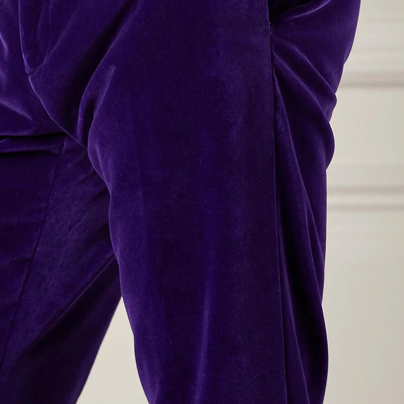 Purple Mens Pants Spring and Autumn Product in England Elegant Gentleman Fashion Customized for Men 240806