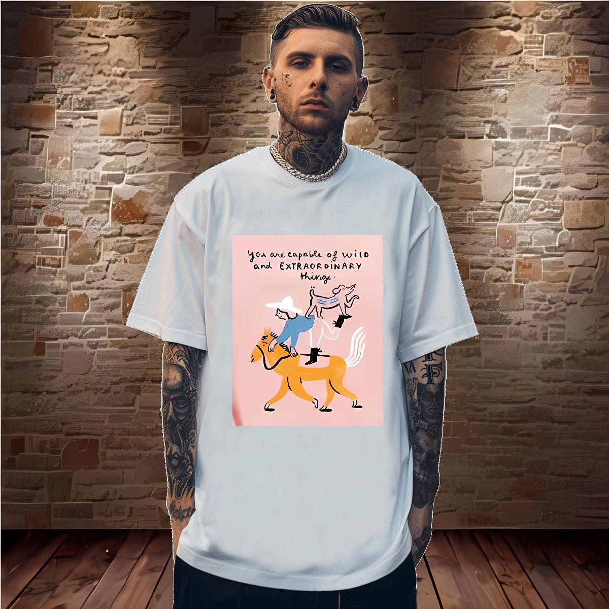 New T Shirt For Man letter Polos 230g Pure Cotton Sport Free Shipping Oversized 3XL 4XL Short Sleeve O-Neck Men Clothes T-Shirt