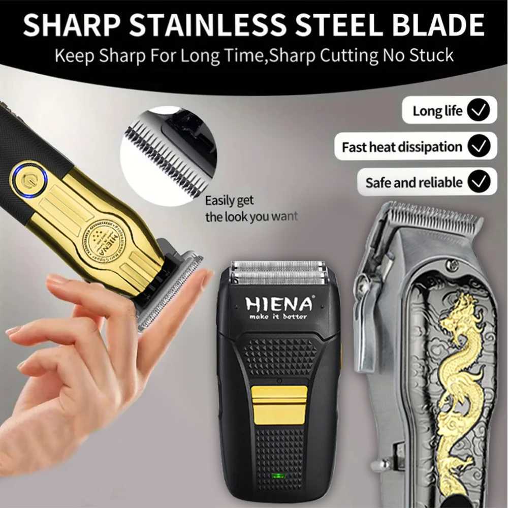 3 pieces of cordless hair clippers professional electric hair clipper set mens beard trimmer shaver USB charging hair clipper set W240806