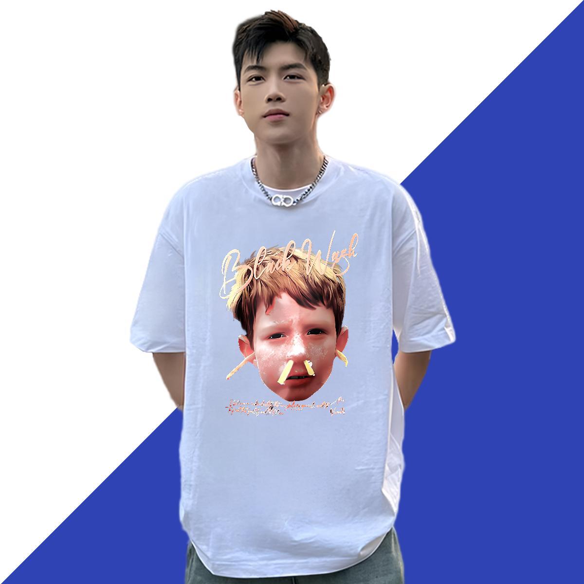 Stylist Man T Shirts portrait Clothings 100% Cotton 230g Hip Hop Street Wholesale Plus Size Cartoon Short Sleeve Soft Tshirt for Man Woman