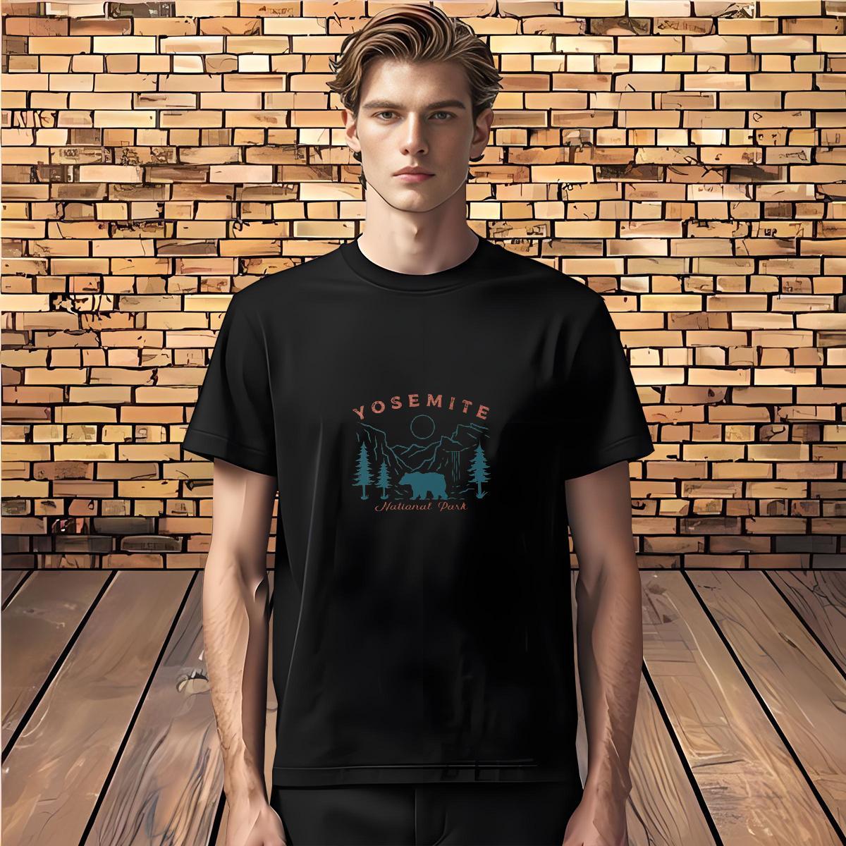 Designer T Shirts Men mountains Clothes 230g Pure Cotton Sports Casual Cool Design Black Oversized O-Neck Short Sleeve Men Tshirts