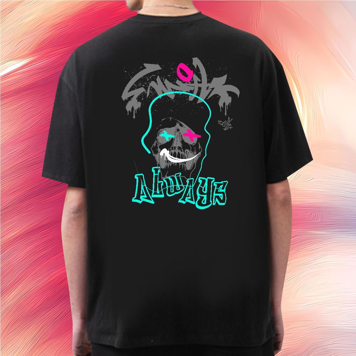 DIY Customized T Shirts Men skull Tees 230g Pure Cotton Daily Outfit Comfortable Customized Print Crew Neck Tshirts