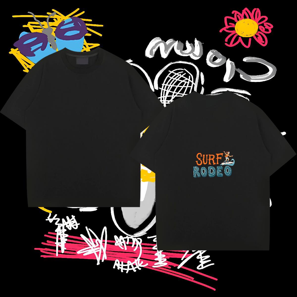 Fashion New T-Shirts for Men letter Tops Tees 100% Cotton 230g High Street Hip Hop Loose Fit Cartoon Printing L-4XL Round Neck Short Sleeve Men Tshirt