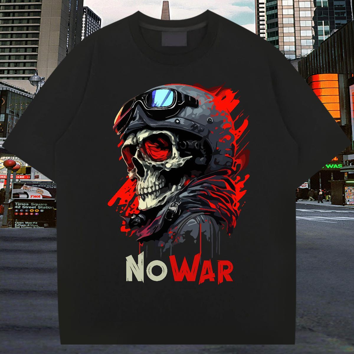 2024 Summer Man T Shirts skull Wear 230g Pure Cotton Sport Classic DIY Anime Round Neck Short Sleeve Men Clothes T-Shirt