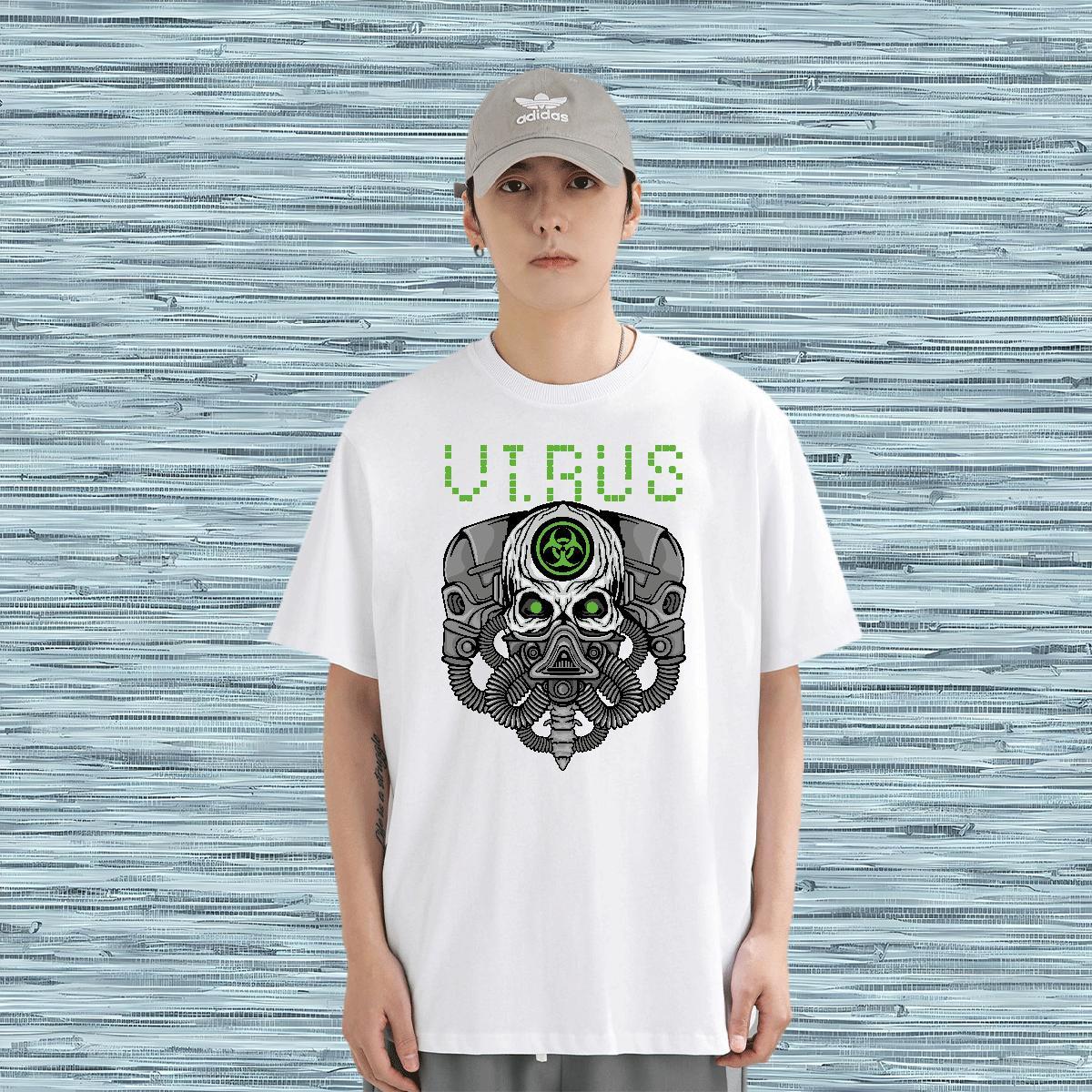 2024 T Shirt For Man ET Top Tees 100% Cotton 230g High Street Hip Hop Cool Design Asian Size O Neck Short Sleeves Men Clothes T-Shirt