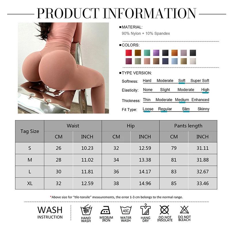 Scrunch Leggings Butt Lifting Women Yoga Pants Seamless Gym Push Up Leggings Sport Tights Woman Workout Legins Booty Bum Leggins 240807CJ
