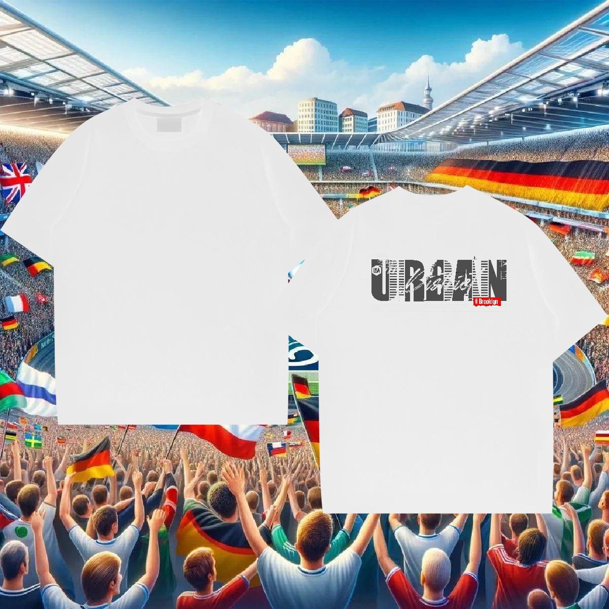 Stylist T shirt letter Tops 230g 100% Cotton Beach Loose Fit Customized Print Breathable Soft Men Tshirts