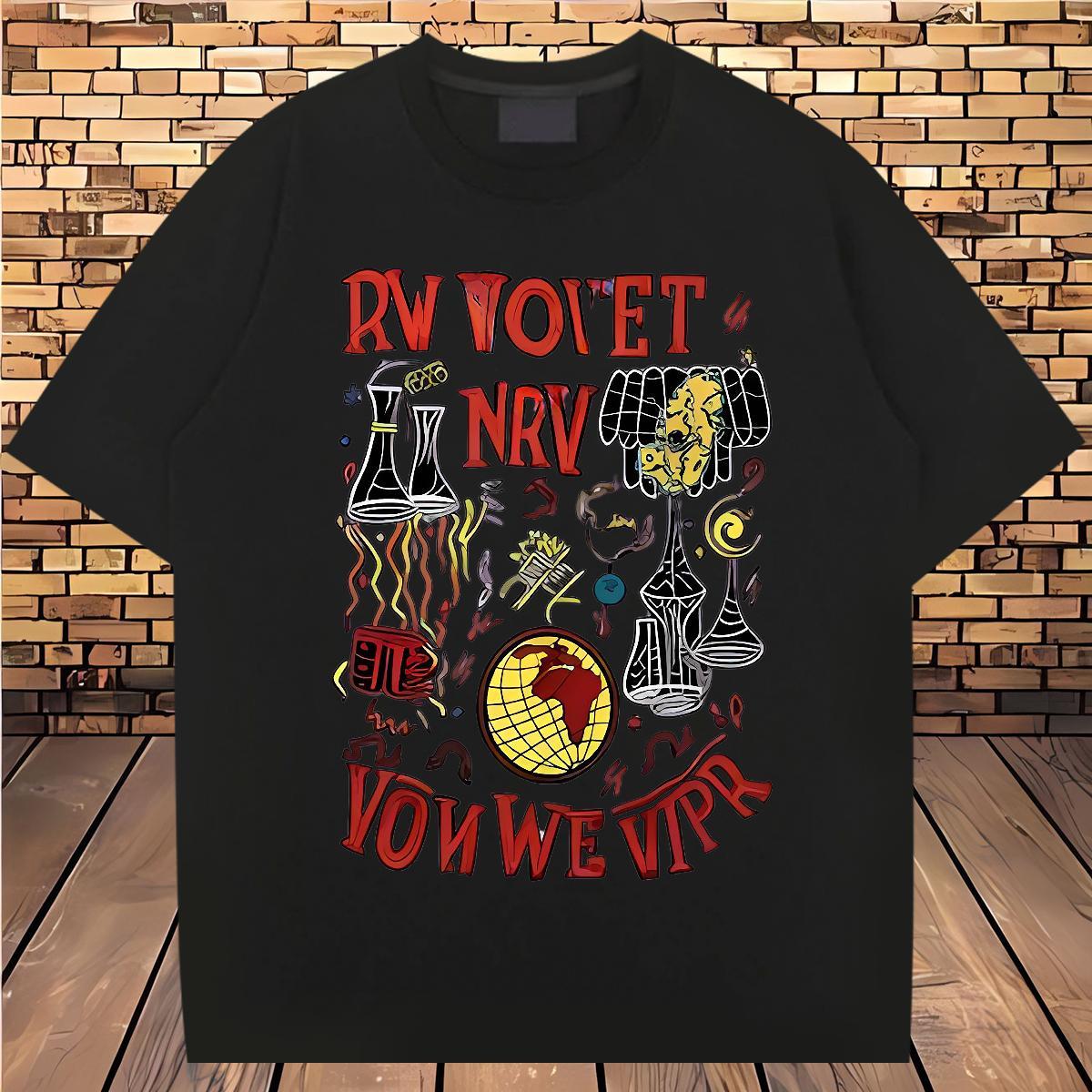 DIY Men T Shirts letter Tee Shirt 230g Cotton Street wear Hip Hop High Quality Anime Short Sleeve Soft Tshirts