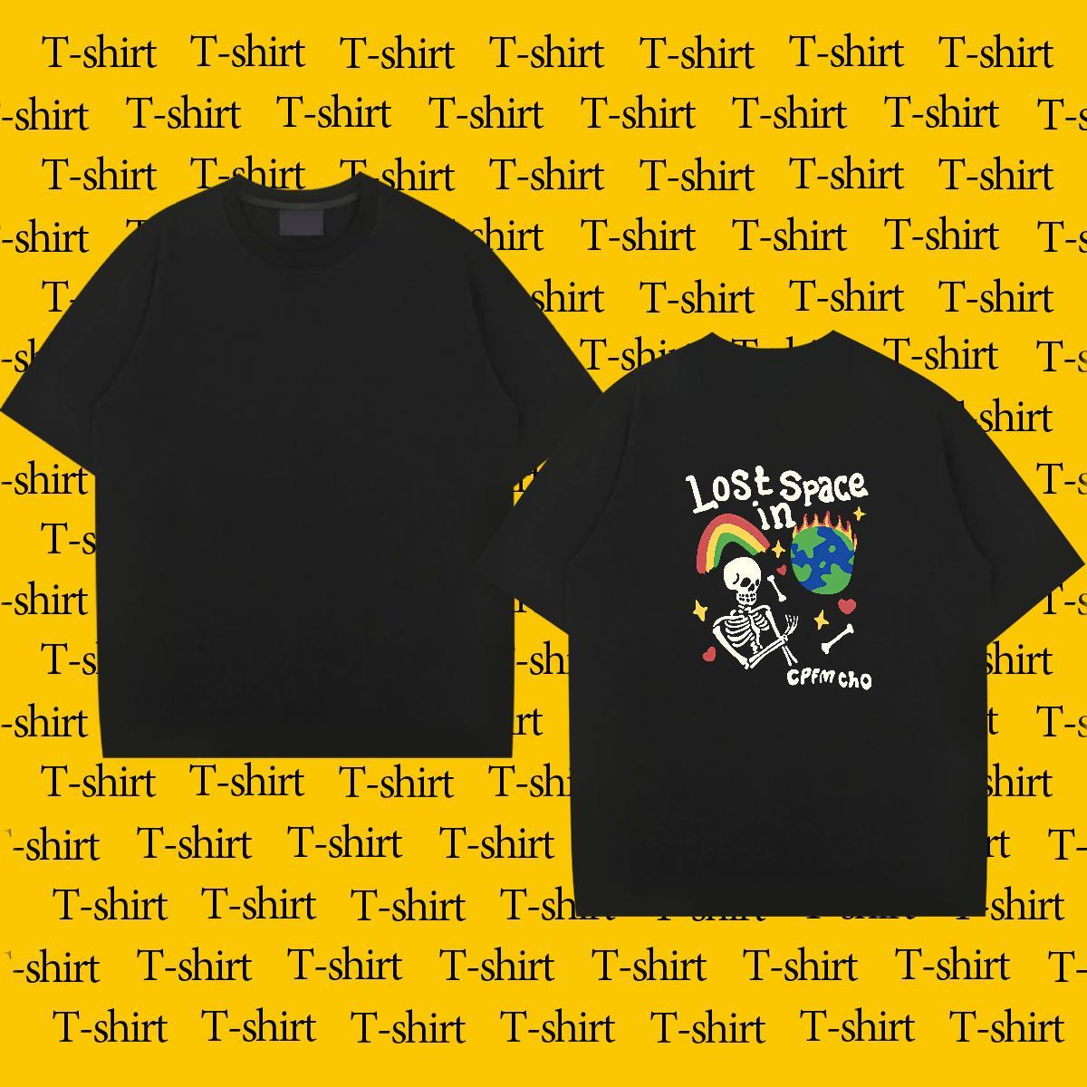 2024 DIY T shirt skull Tops Shirt 100% Cotton 230g Daily Wear Cool Design Anime Print Breathable Short Sleeve Tshirts