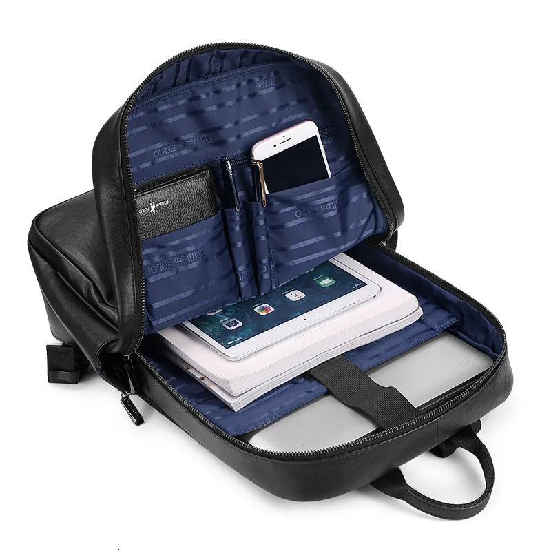 Mens vegetable tanning blackhead layer cowhide Korean mens backpack leather casual computer bag 240807