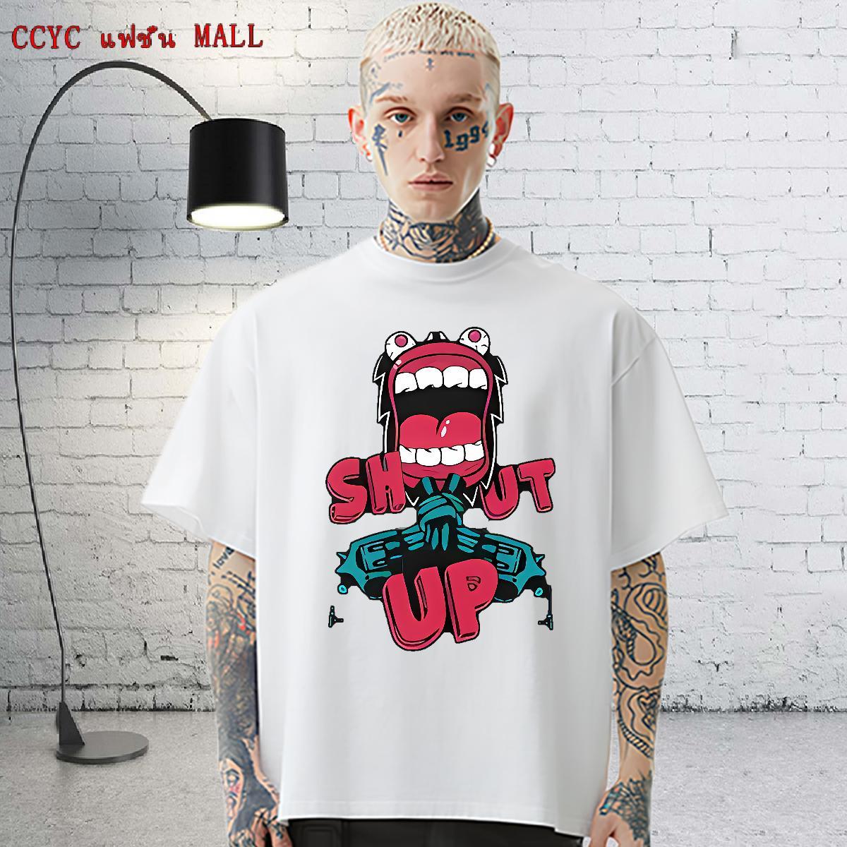 Free Shipping T Shirts Men letter Tops Tees 100% Cotton 230g Street wear Hip Hop TOP Quality Plus Size Cartoon O-Neck Short Sleeve Tshirts