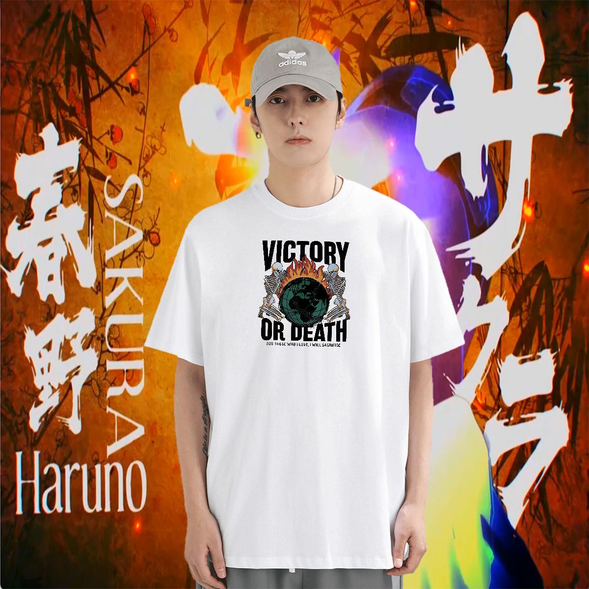 Fashion New T shirt skull Polos 230g 100% Cotton Sport TOP Quality Anime Breathable Crew Neck Tshirt for Man Woman