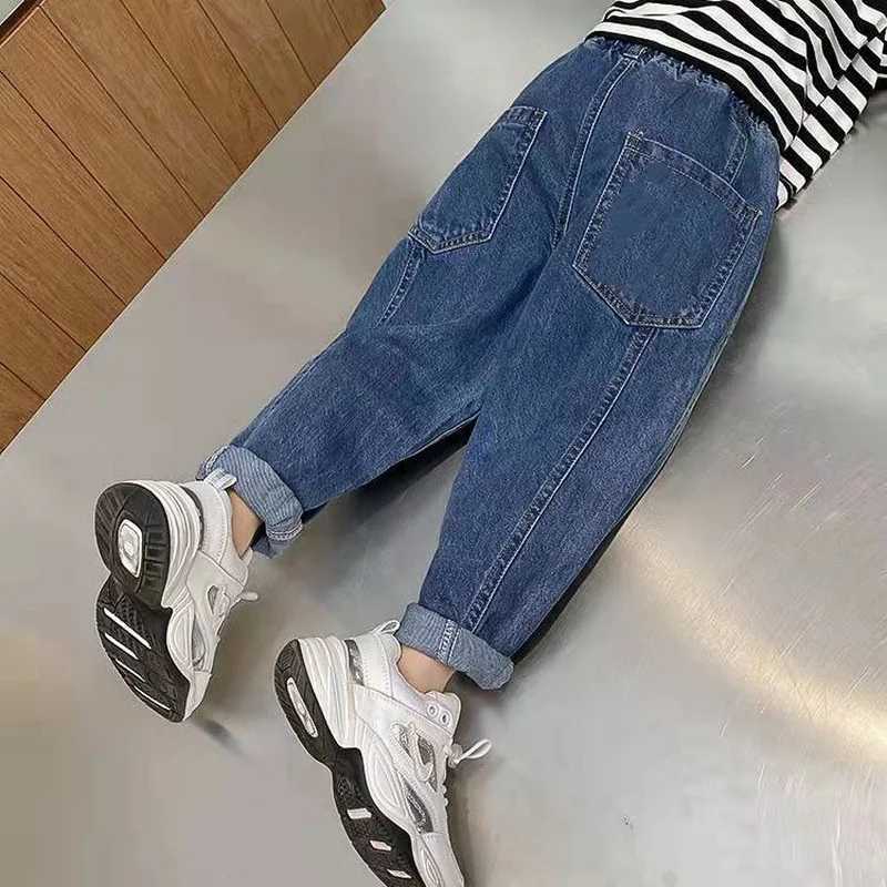 Jeans Boys Jean Pants Long Trousers Cotton 2024 In Stock Spring Autumn Babys Kids Pants Teenagers Outwear Childrens Clothing