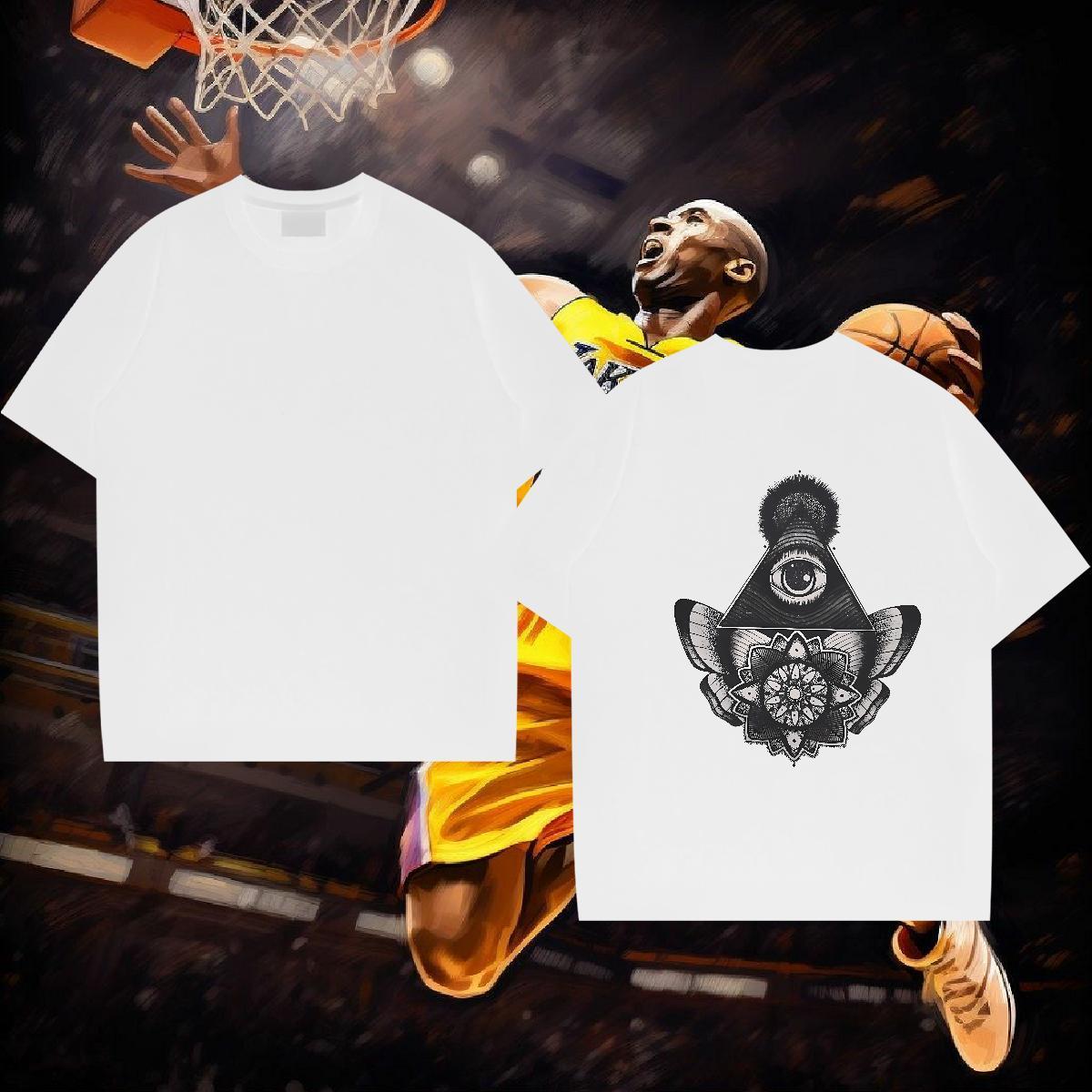 Classic Casual T Shirts Men eye of the devil Tops Shirt 100% Cotton 230g Street Unisex DIY Crew Neck Breathable Men Tees