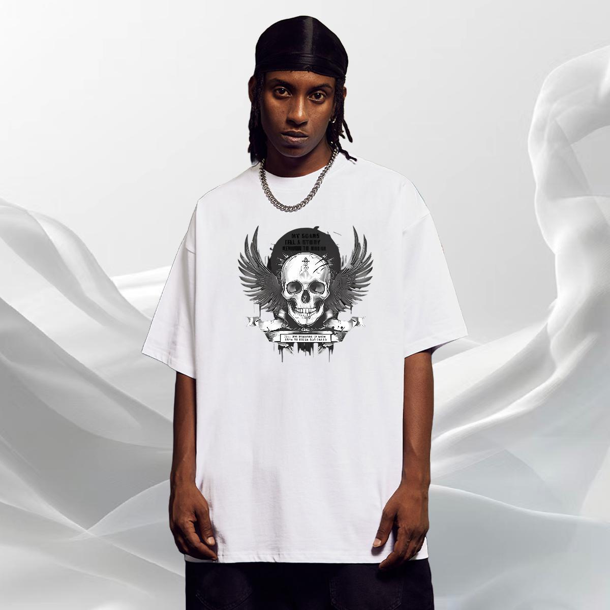 Designer T Shirt For Man wing Tshirts 100% Cotton 230g Summer Casual High Quality Custom Print Oversized O-Neck Short Sleeve Men Tees