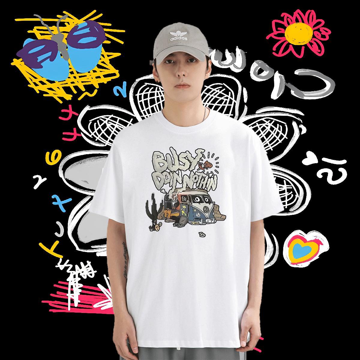 Fashion Casual T-Shirts car Top Tees 230g 100% Cotton Sports Casual TOP Quality Customized Print Short Sleeve Soft Tshirts