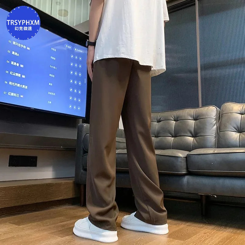 TRSYPHXM 731 American black straight leg pants for men casual retro washed teenagers long 240806