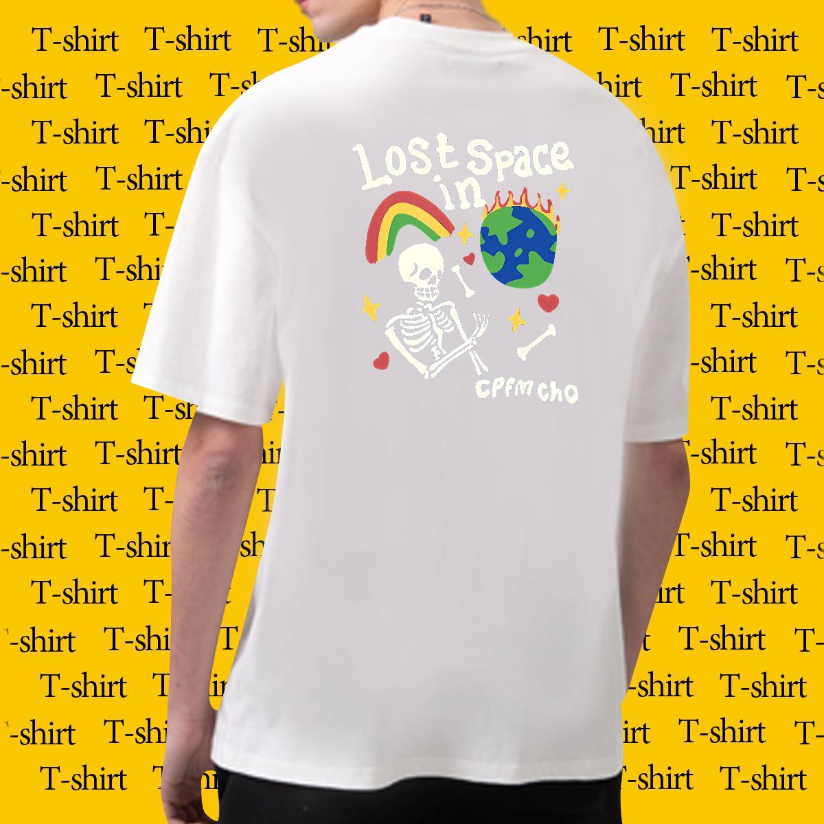 2024 DIY T shirt skull Tops Shirt 100% Cotton 230g Daily Wear Cool Design Anime Print Breathable Short Sleeve Tshirts