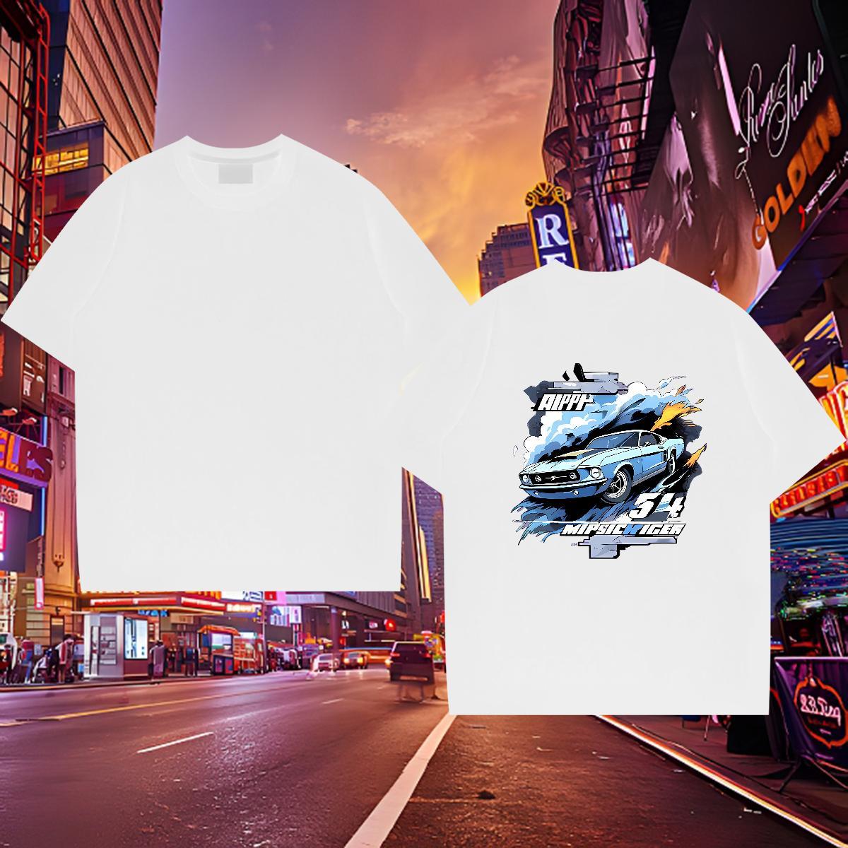 Designer Man T Shirts car Tops Shirt 100% Cotton 230g Casual Beach Unisex Plus Size Cartoon Crew Neck Breathable Men Clothes T-Shirt