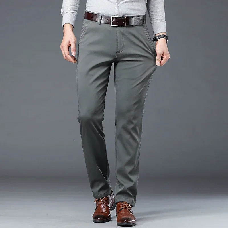 Suit Pants Spring Mens Trousers Fashion Casual Slim Business Office Male Wedding Party Work Pant Classic Large 40 240806