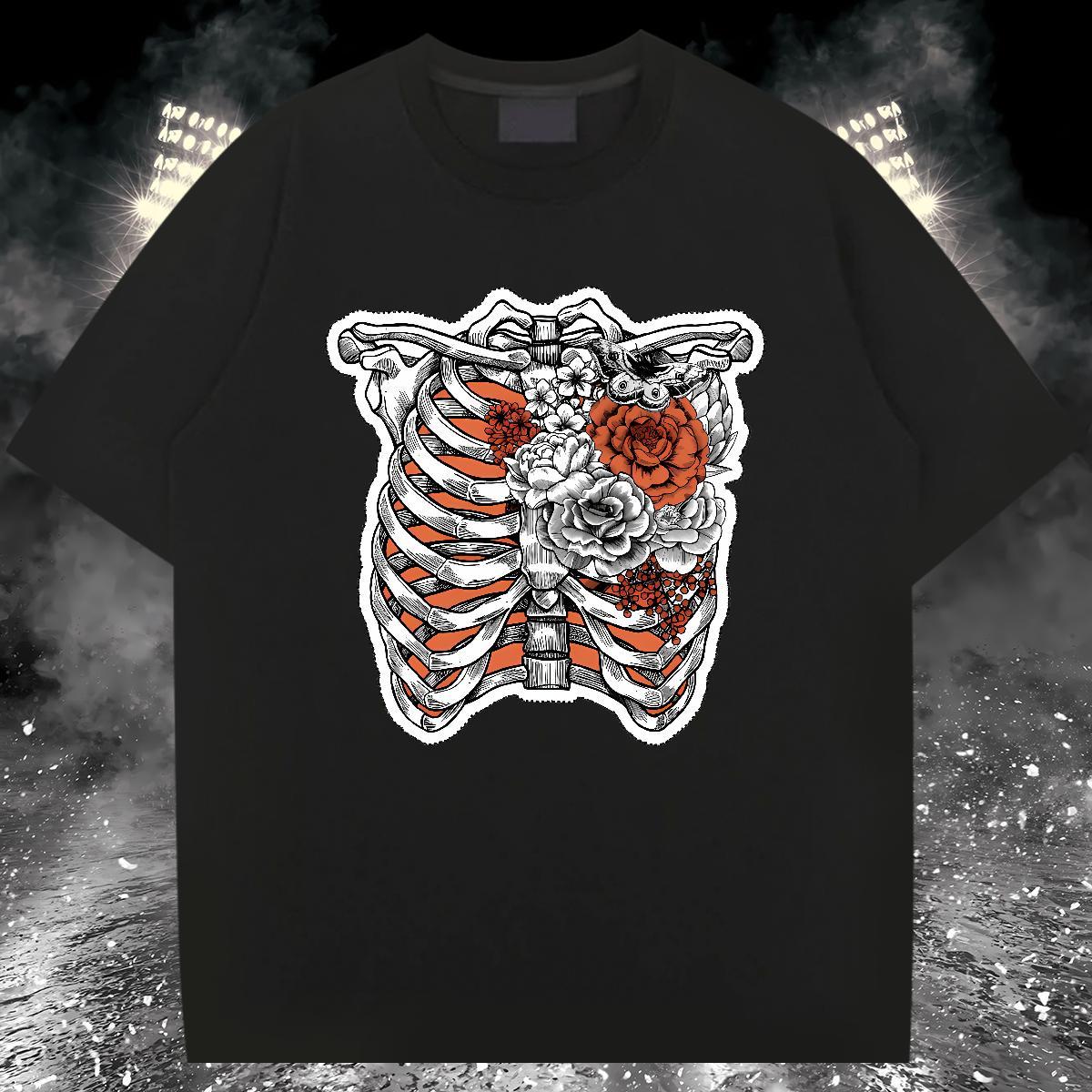 Fashion Design T-Shirts for Men flower Tshirts 230g Cotton Beach Designer Plus Size Cartoon Breathable Men Tshirts