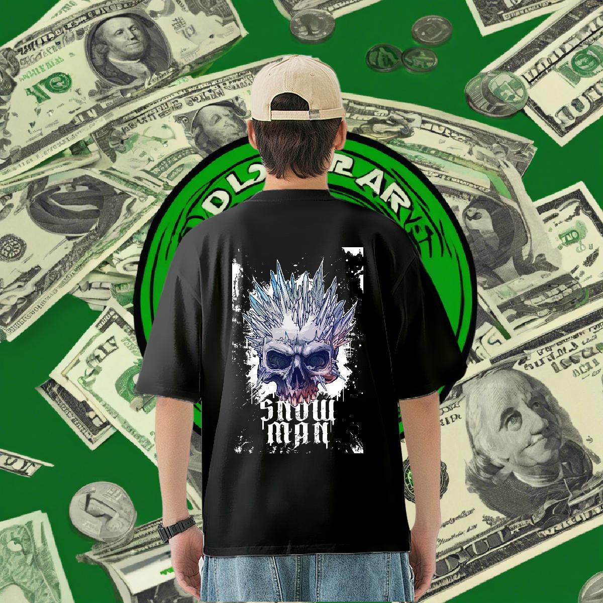 Fashion Design T shirt skull Tops Tees 230g Cotton Beach Classic Plus Size Cartoon Breathable Short Sleeve Men Tshirts