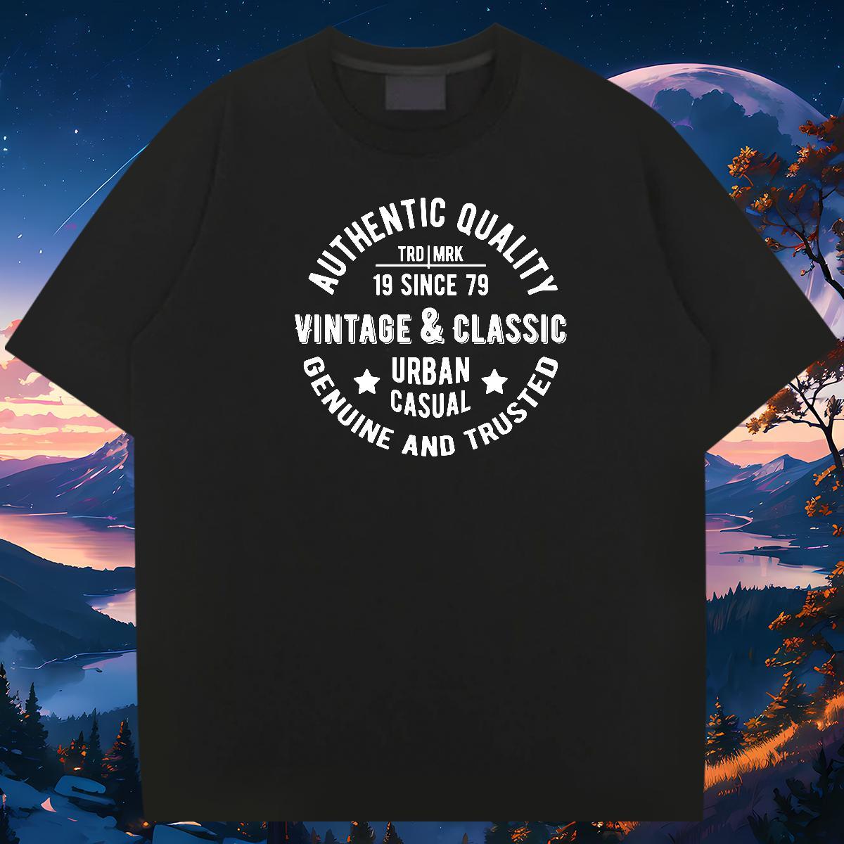 Casual New Men T Shirts letter Tshirts 230g 100% Cotton Daily Outfit Brand Anime Short Sleeve Soft Men Tees