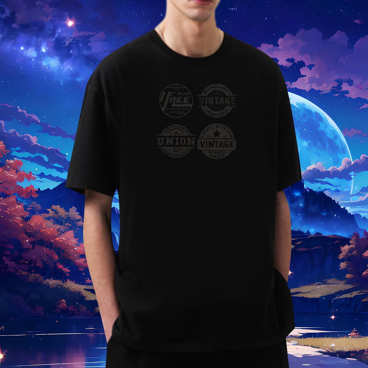 DIY T-Shirts letter Tees 230g 100% Cotton Casual Beach High Quality Custom Big Size Breathable Soft Men Tops Tees