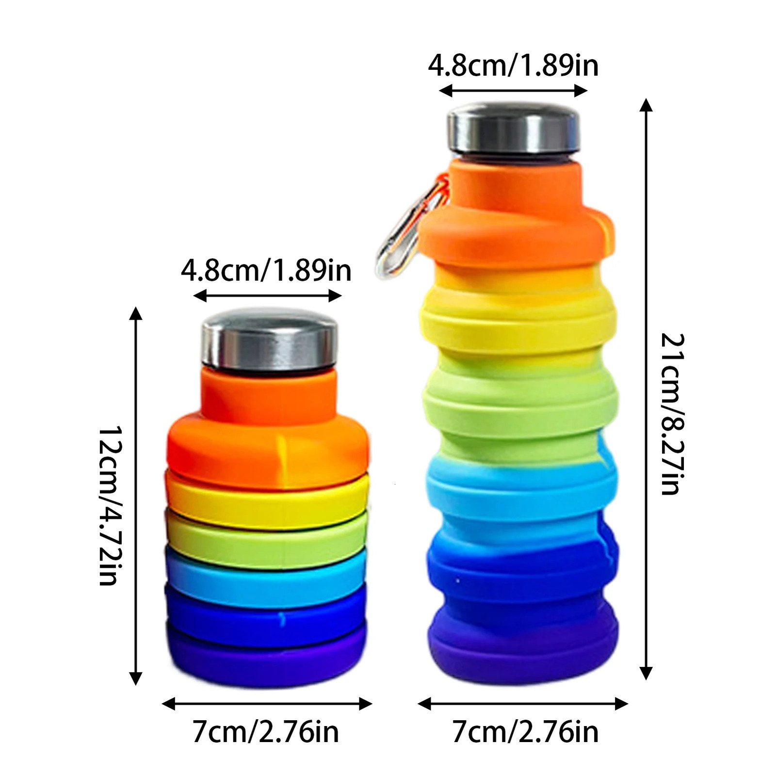 Fitness sports silicone foldable beverage cup outdoor travel climbing bicycle camouflage folding water bottle Z260202