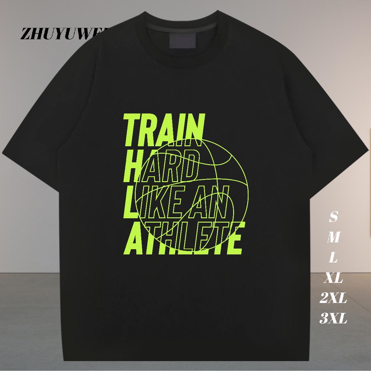 Casual New Man T Shirts letter Tees 230g 100% Cotton Beach High Quality Customized Print Crew Neck Breathable Tshirts