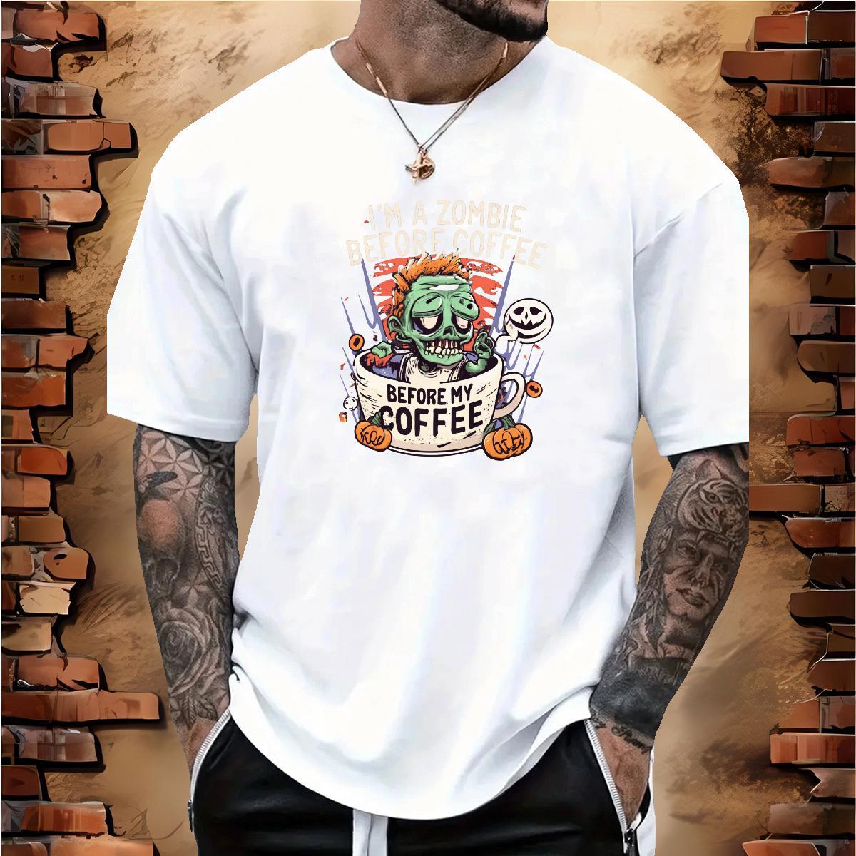 Free Shipping T shirt skull Polos 230g Cotton Anime Printing Street TOP Quality DIY Logo Oversized Short Sleeve O-Neck Men Tshirts