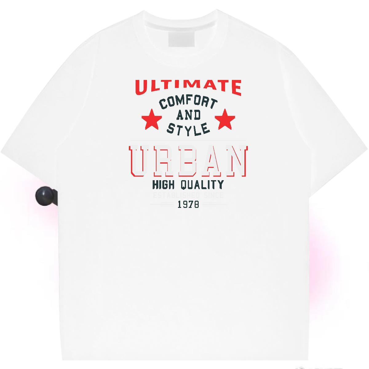 Custom Men T Shirts letter Top Tees 230g 100% Cotton Outdoor Designer Custom Print Oversized Short Sleeve O-Neck Couples T Shirts