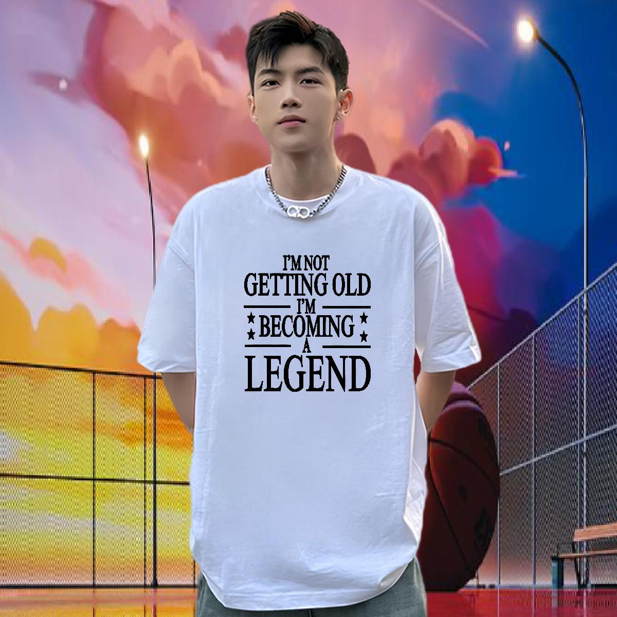 Custom T-Shirts for Men letter Tee Shirt 230g 100% Cotton Outdoor Classic Floral Print Short Sleeve O-Neck Men Tees