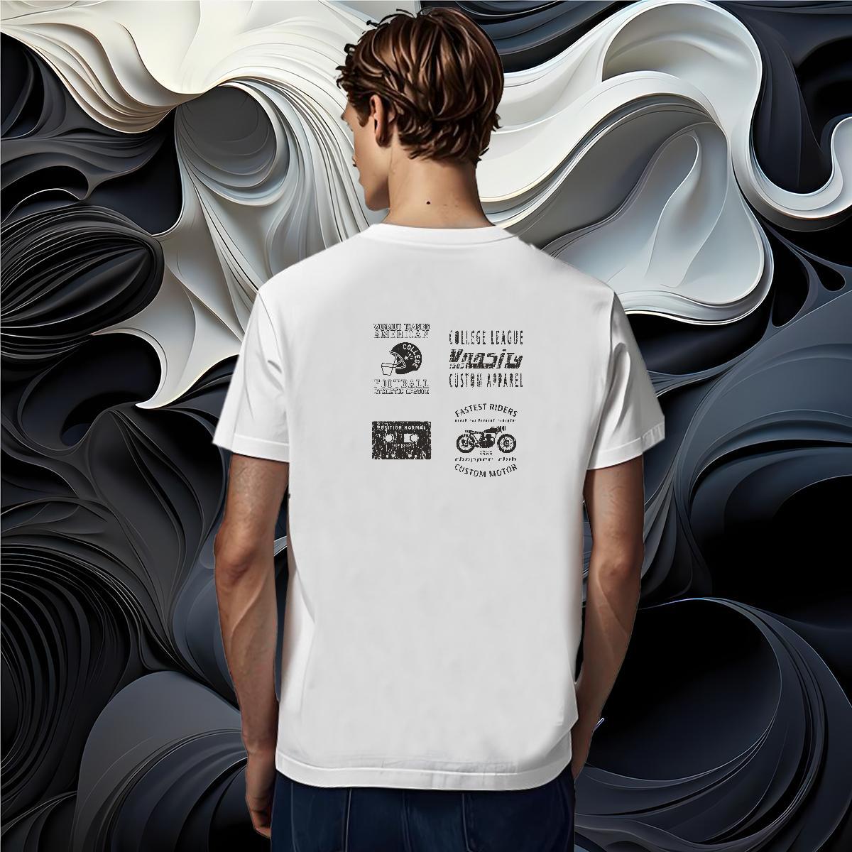 DIY Customized Mens T Shirts letter Tops 230g Pure Cotton Daily Wear Unisex Custom Anime Breathable Short Sleeve Men Tshirts