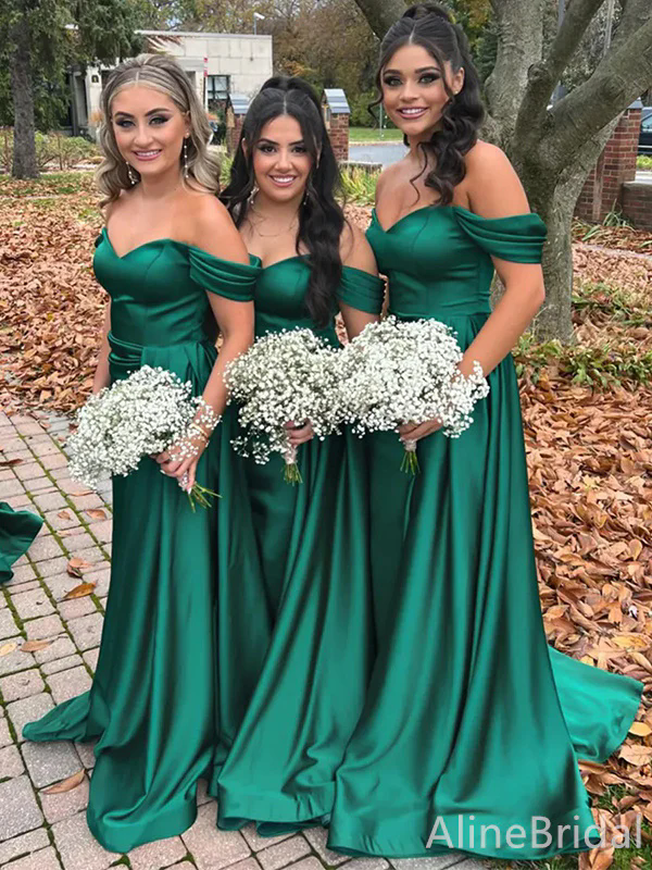 Long Dark Green Bridesmaid Dresses African Girl Wedding Party Evening Dress Robes De Soiree Mariage Custom