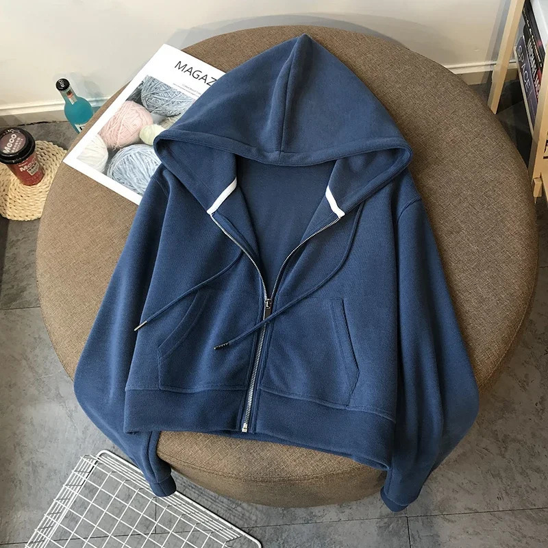 Spring Autumn Short Hoodie Set Fashion Ins Sportswear Women Track Suit Casual Two-Piece Sports Suit Loose Outfit 240807