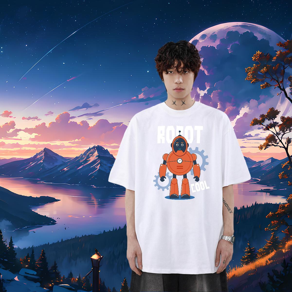 Fashion Men T Shirts ET Tee Shirt 230g 100% Cotton Daily Outfit Cool Graphic Crew Neck Breathable Men Clothes T-Shirt