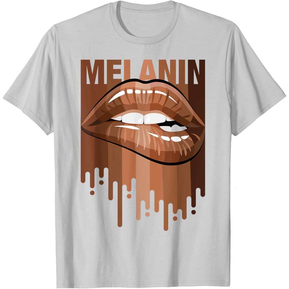 2025S Fashion Designer T Shirt For Mens Cool Melanin Girl Lips Tees Black Girls Magic Style T Shirt Shirts Tshirt Graphic Tee Casual Tops Clothes Shor