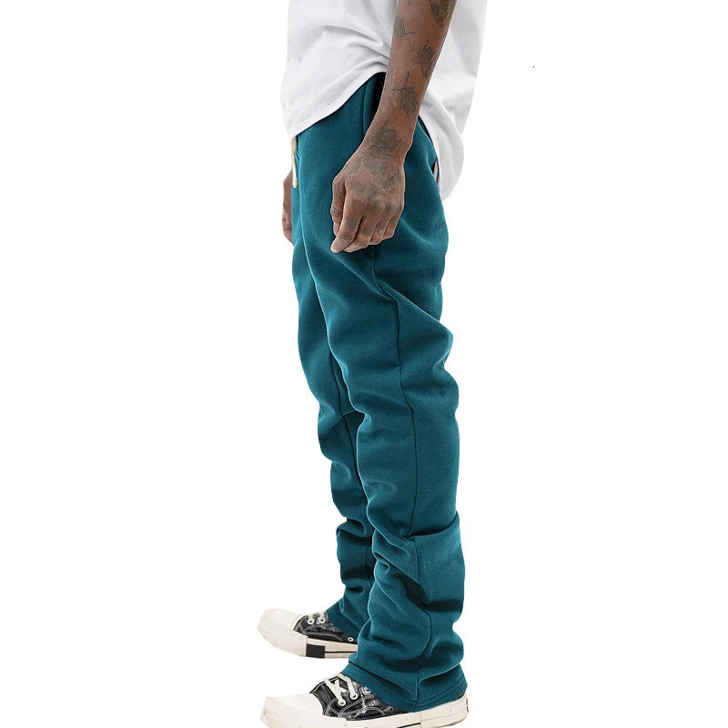 Spring Autumn Casual Pants Mens Streetwear Vintage Laceup Drawstring Solid Color Sweatpants Men Stylish 240806