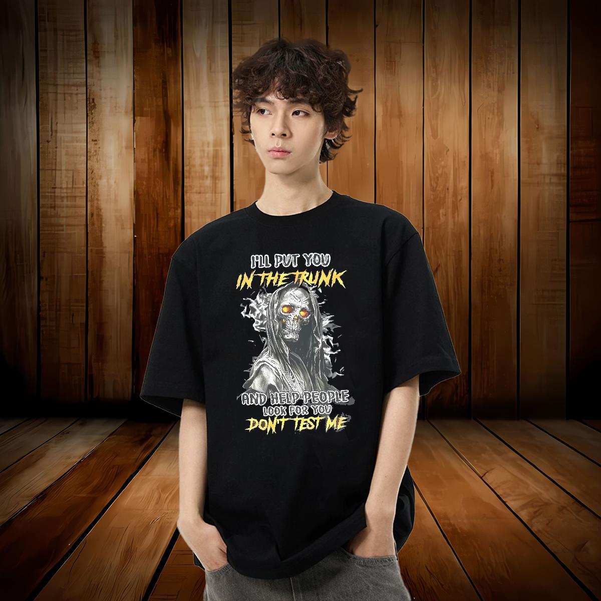 2024 Designer T Shirts Men skull Clothes 230g Pure Cotton Summer Casual Popular Anime O Neck Short Sleeves Tshirt for Man Woman