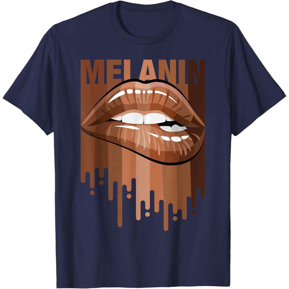 2025S Fashion Designer T Shirt For Mens Cool Melanin Girl Lips Tees Black Girls Magic Style T Shirt Shirts Tshirt Graphic Tee Casual Tops Clothes Shor