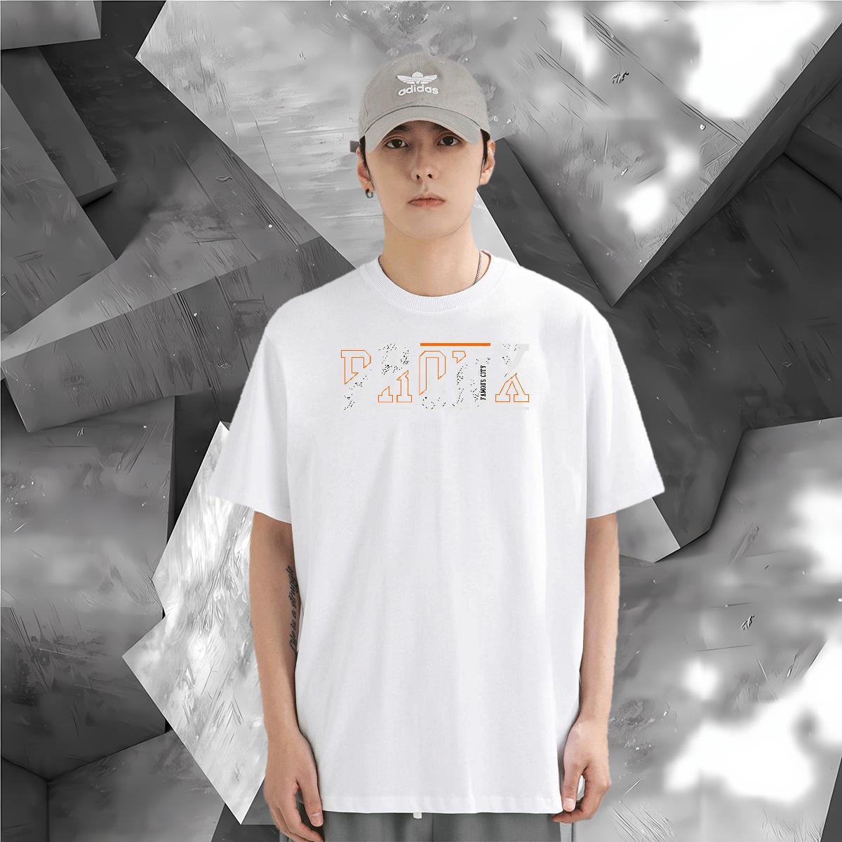 New Arrival T-Shirts for Men letter Tees 100% Cotton 230g Street wear Hip Hop Free Shipping Graphic Breathable Short Sleeve Tshirts