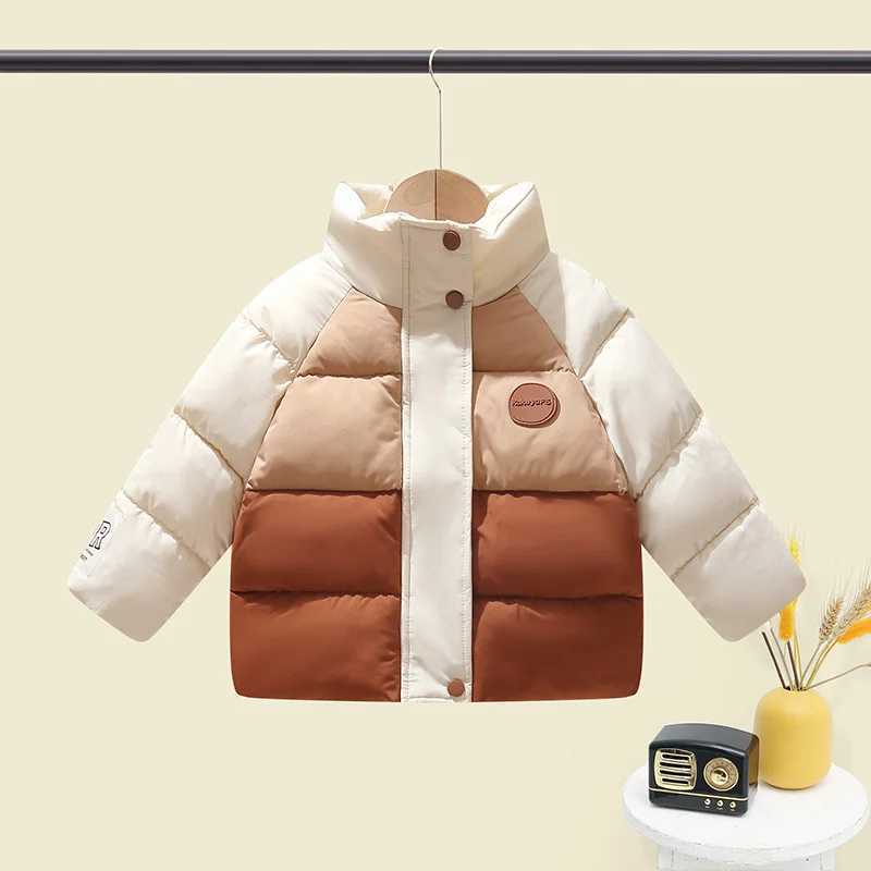 Childrens down jackets winter warm jackets baby standing collars down jackets childrens clothing thick windproof boys and girls parks X2411151
