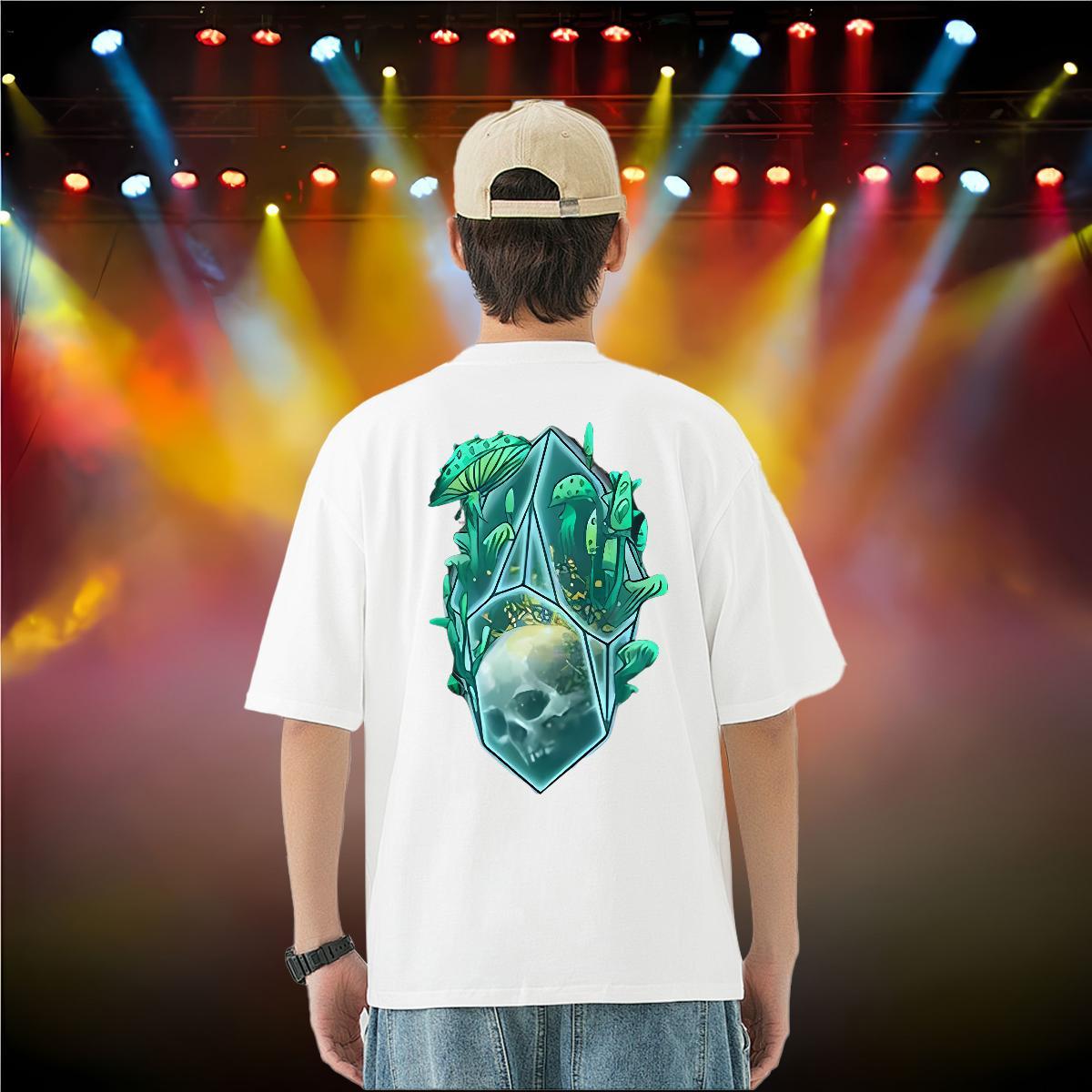 DIY T shirt skull Wear 230g Cotton Sport TOP Quality Custom Anime Breathable Crew Neck Tshirt for Man Woman