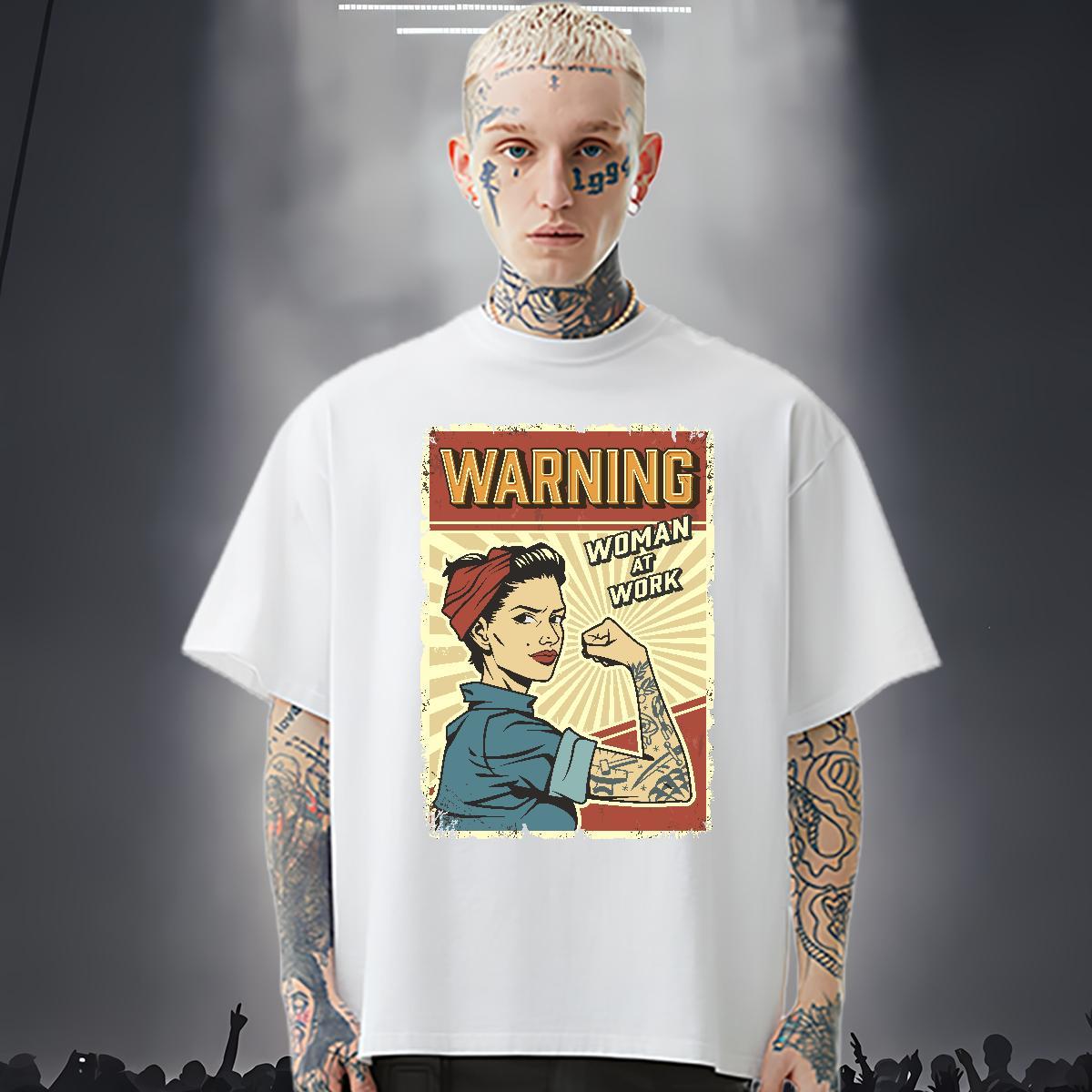 Free Shipping T Shirts Men portrait Tees 230g Cotton Street Wholesale Cartoon Printing L-4XL Breathable Short Sleeve Tshirt for Man Woman