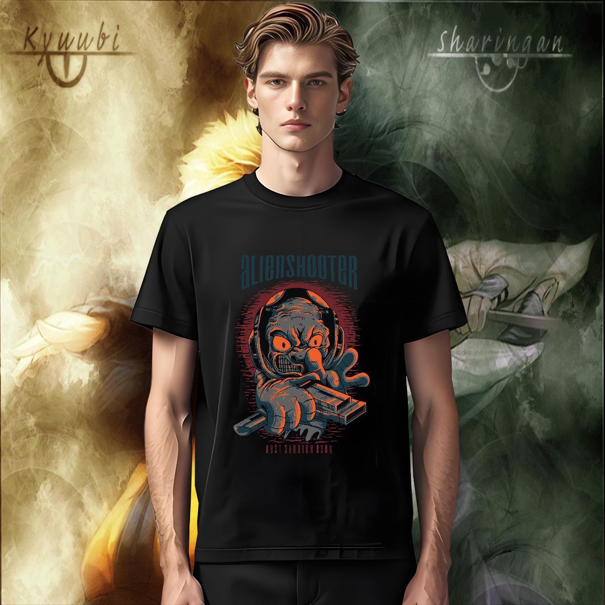 Brand T shirt ET Tshirts 230g 100% Cotton High Street Hip Hop Comfortable Plus Size Cartoon Breathable Crew Neck Tshirt for Man Woman