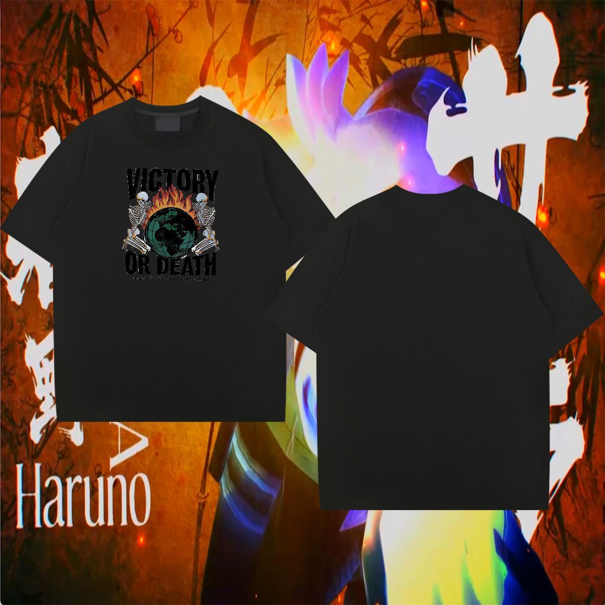 Fashion New T shirt skull Polos 230g 100% Cotton Sport TOP Quality Anime Breathable Crew Neck Tshirt for Man Woman