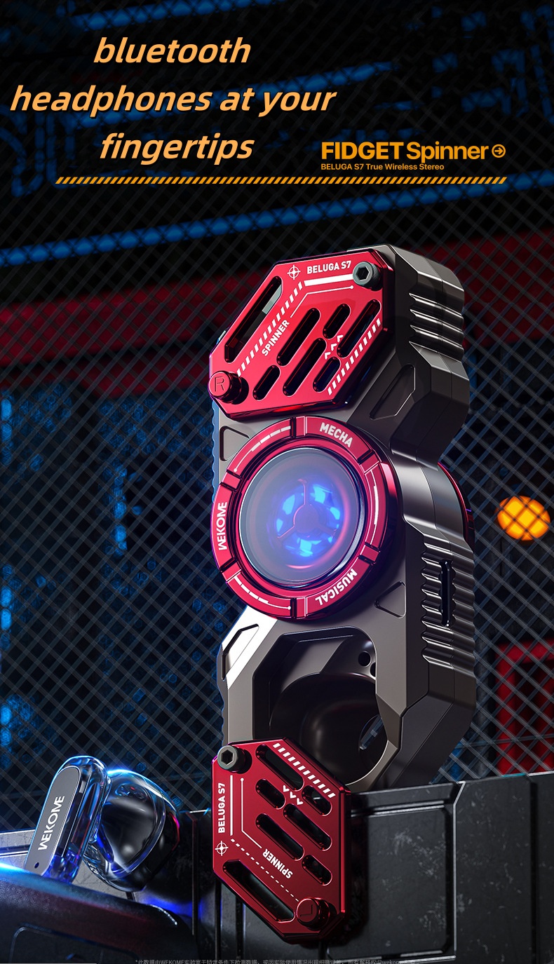 True Wireless Bluetooth Headset 5.3 Noise Reduction E-Sports Gaming Fingertip Gyro Sports Headset Extra Long Battery Life Beluga S7